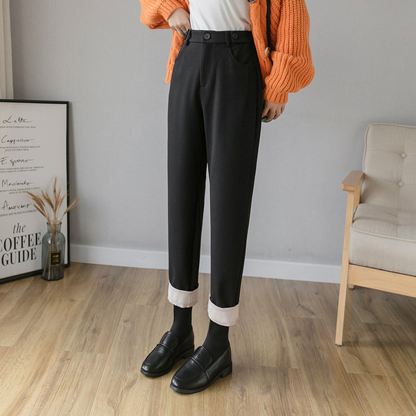 Model nou de pantaloni de dama in maro, bej si negru