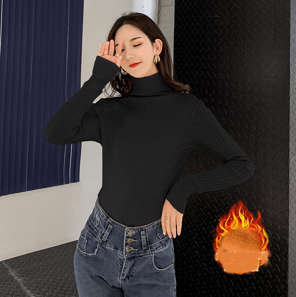 Pulover de dama model nou cu guler inalt in mai multe culori