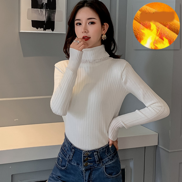 Pulover de dama model nou cu guler inalt in mai multe culori