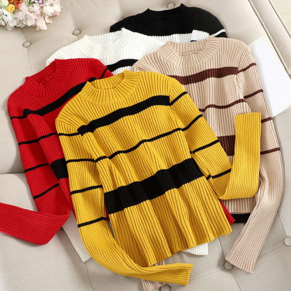 Pulover de dama cu decolteu O in mai multe culori