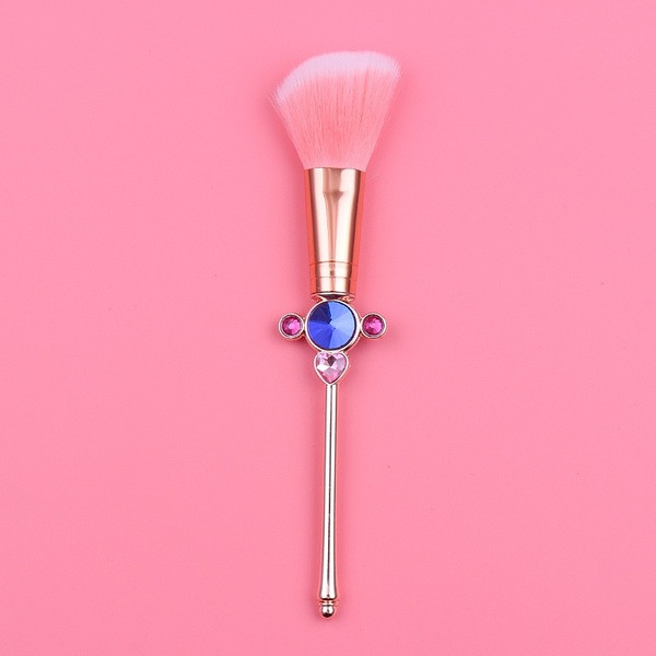 Σετ από 8 βούρτσες μακιγιάζ διαφορετικών μεγεθών σε ροζ-χρυσό χρώμα