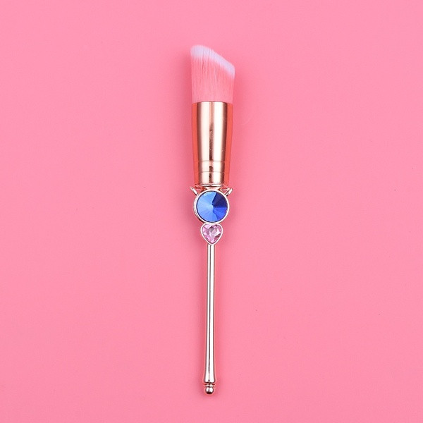 Σετ από 8 βούρτσες μακιγιάζ διαφορετικών μεγεθών σε ροζ-χρυσό χρώμα