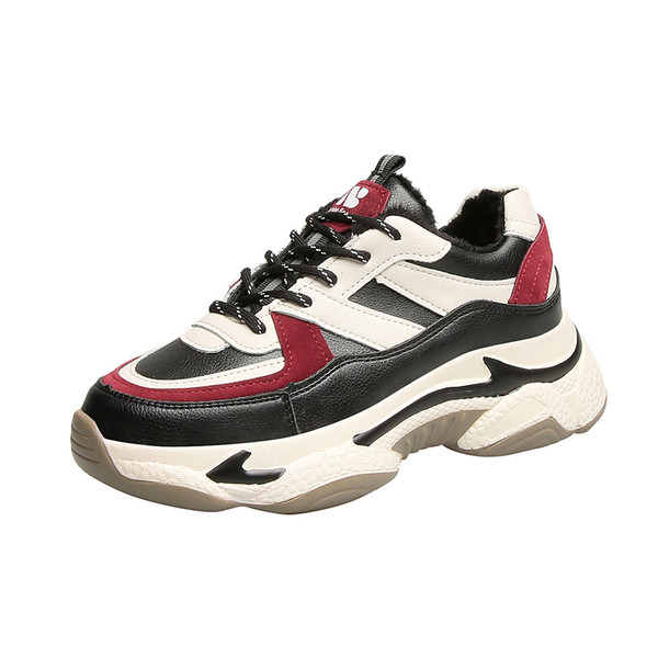 Tenisi casual dama cu talpa aspra si sireturi in doua culori