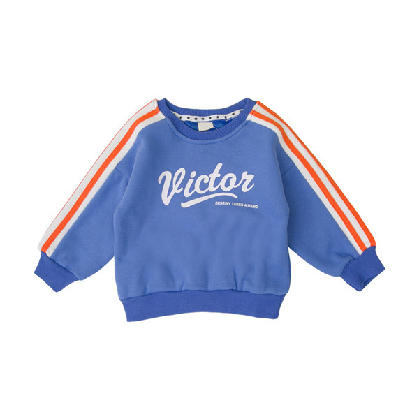 Model nou de bluză pentru copii de zi cu zi cu imprimeu în albastru și galben pentru băieți