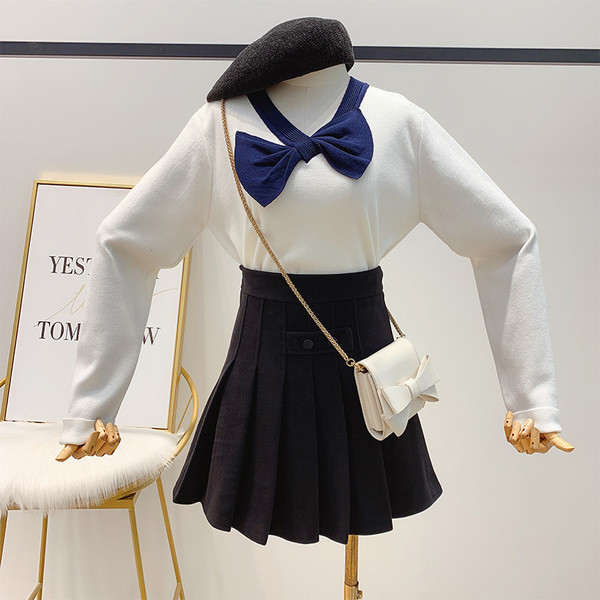 Pulover de dama modern cu panglica in trei culori