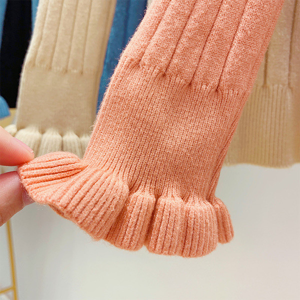 Pulover de dama cu cravate si guler polo in patru culori