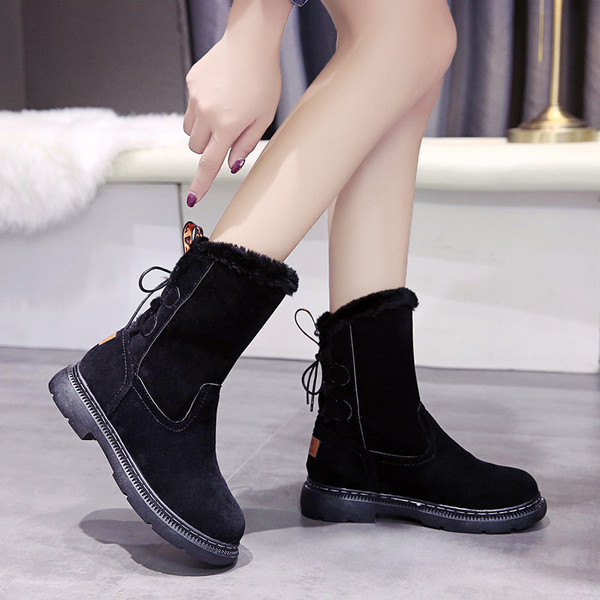 Cizme casual de damă cu căptușeală moale și șireturi în maro și bej