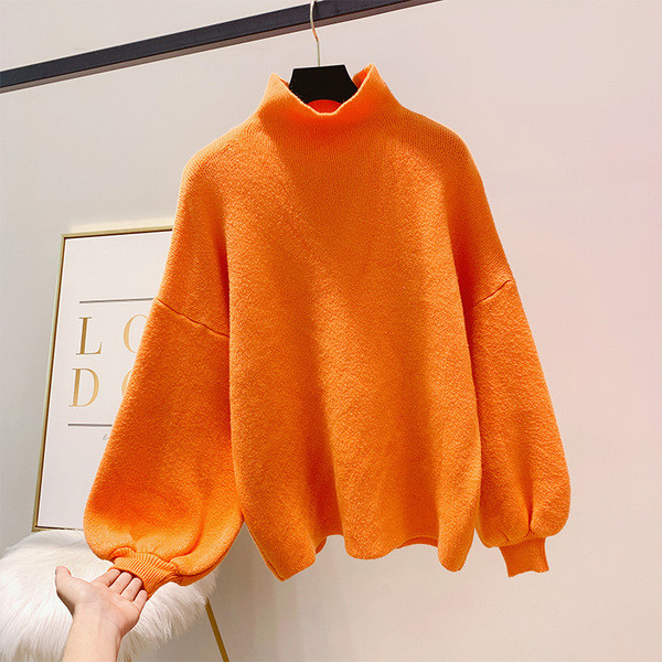 Pulover de dama HIT cu guler inalt in cinci culori