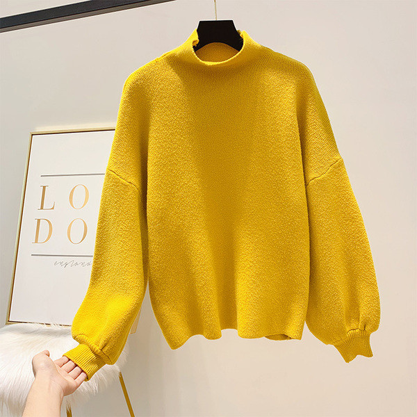 Pulover de dama HIT cu guler inalt in cinci culori