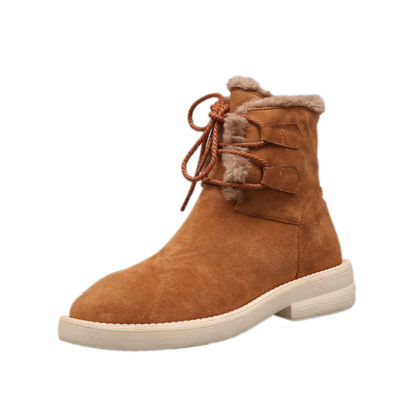 Ghete de damă moderne cu șireturi și căptușeală moale în maro și negru