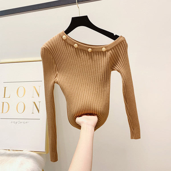 Pulover de dama cu nasturi in mai multe culori