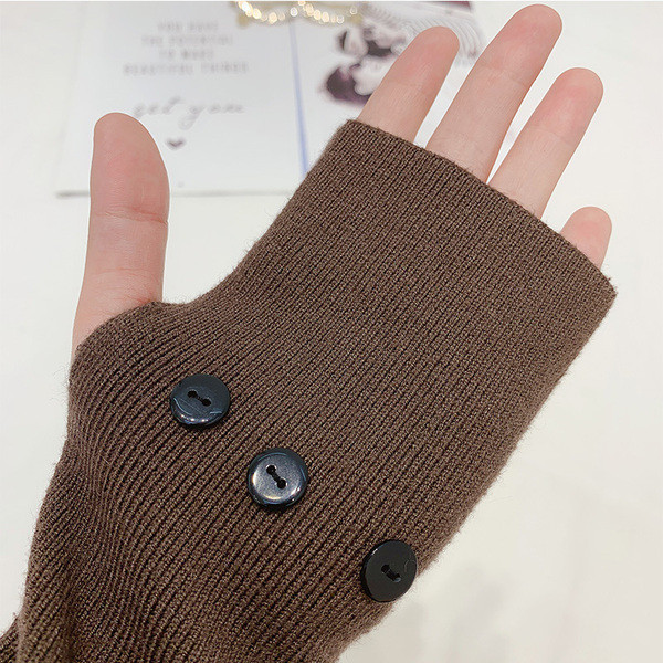 Pulover casual dama cu guler inalt si nasturi pe maneca