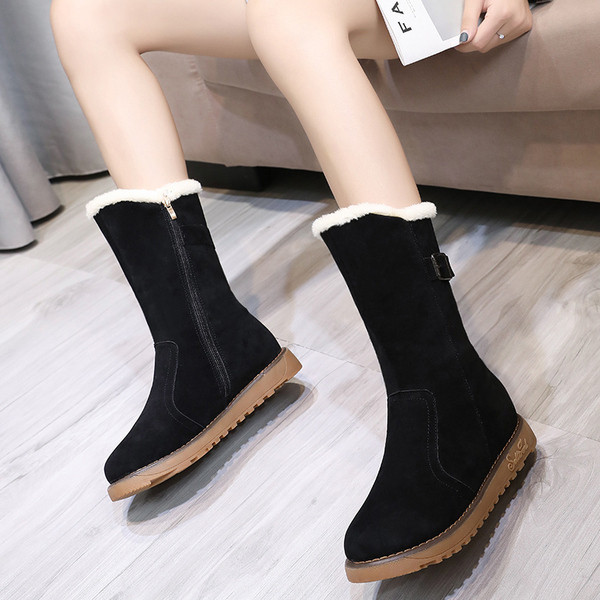 Cizme de iarna dama cu talpa plata in mai multe culori