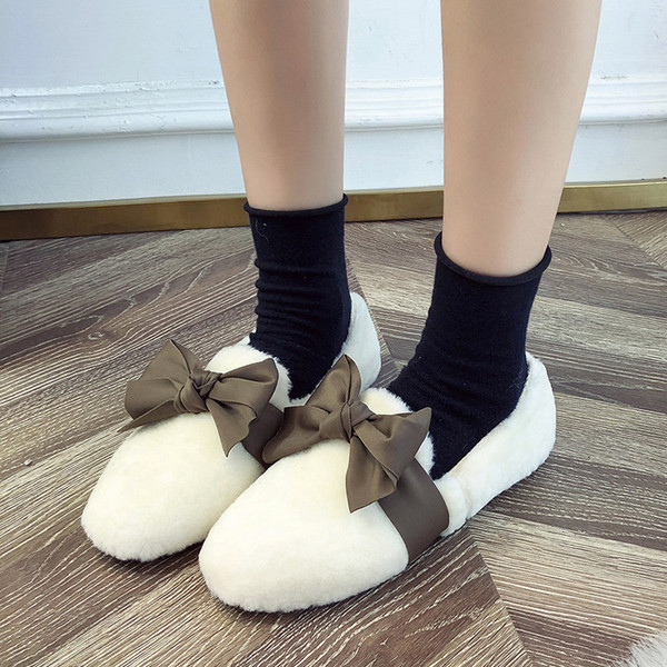 Papuci dama din puf cu panglica in mai multe culori