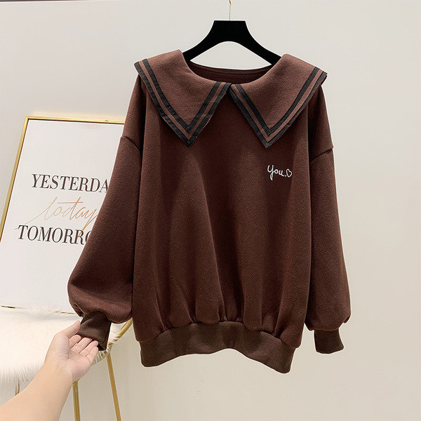 Pulover de dama cu guler in trei culori - model larg