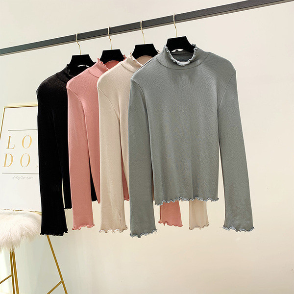 Bluză casual de damă cu guler polo în patru culori