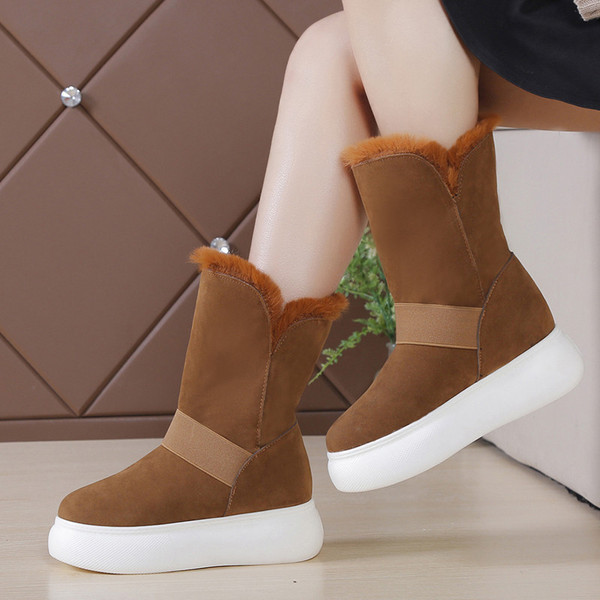 Cizme de dama moderne model uni cu captuseala moale in trei culori