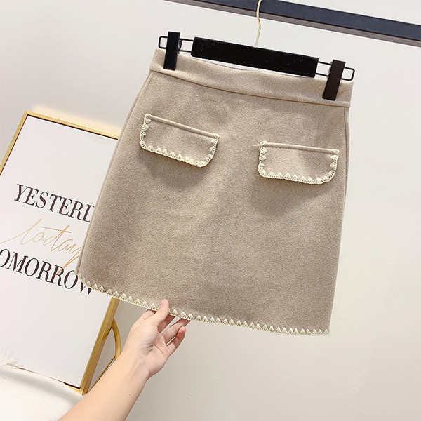 Fusta de dama moderna cu talie inalta in patru culori