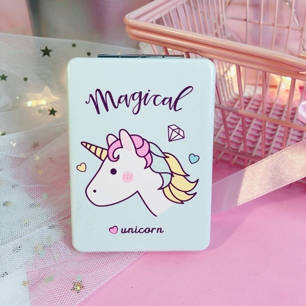 Καθρέπτης τσέπης σε τέσσερα χρώματα με εφαρμογή Unicorn