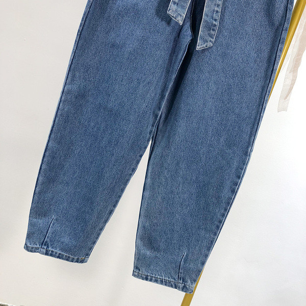 Blugi lungi cu curea - model larg