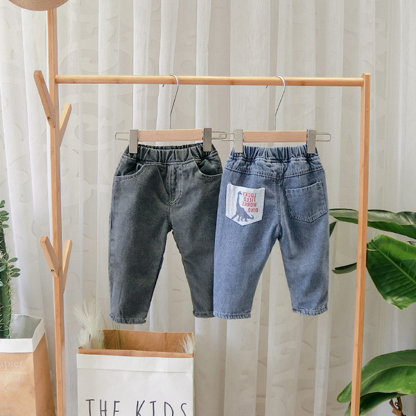 Model nou de blugi pentru copii cu buzunare pentru baieti in albastru si gri