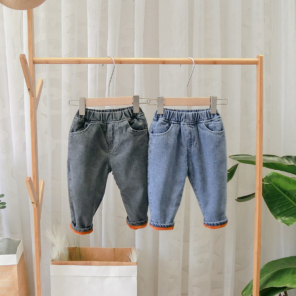 Model nou de blugi pentru copii cu buzunare pentru baieti in albastru si gri