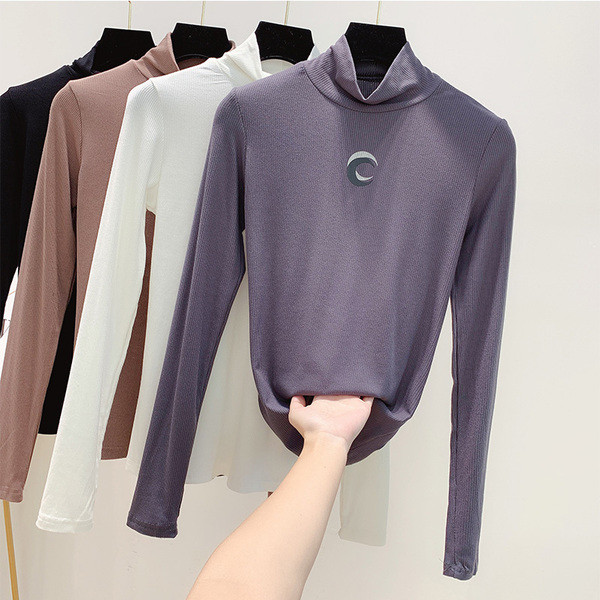 Bluza de dama cu guler inalt in patru culori