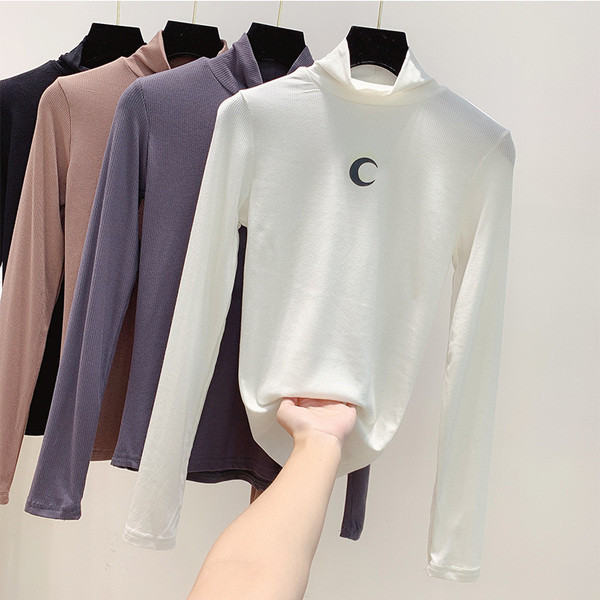 Bluza de dama cu guler inalt in patru culori