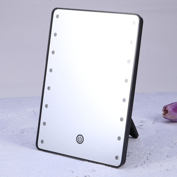 Καθρέπτης καλλυντικών με φωτισμό LED σε μαύρο και άσπρο χρώμα