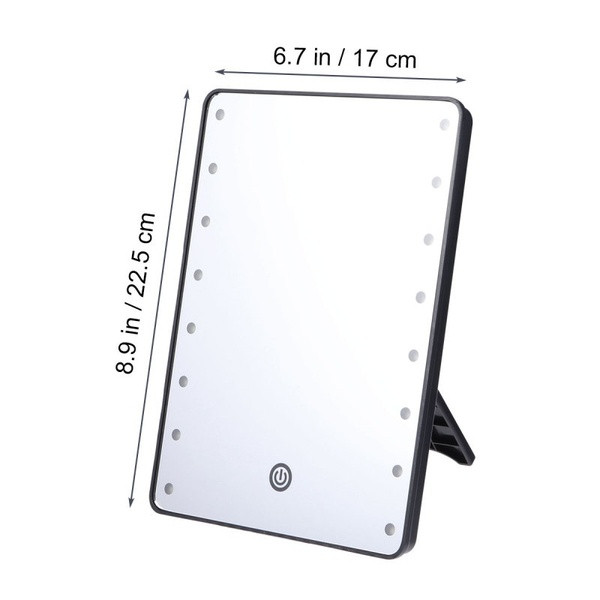 Καθρέπτης καλλυντικών με φωτισμό LED σε μαύρο και άσπρο χρώμα