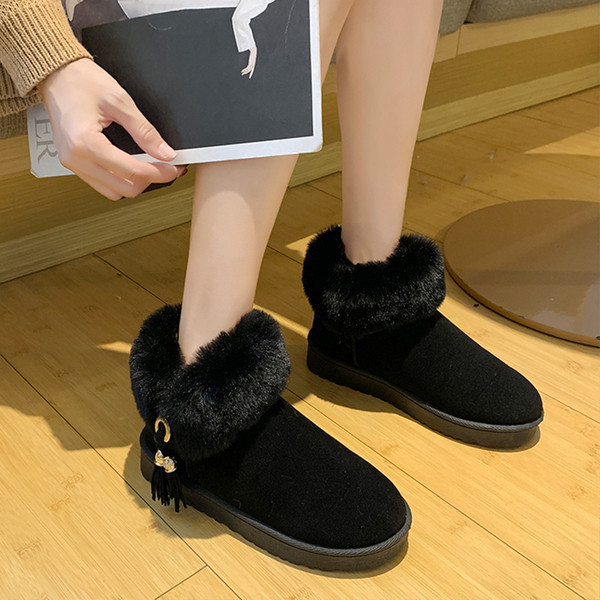 Cizme casual de iarna de dama cu talpa moale