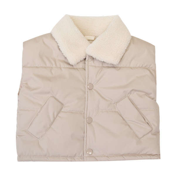 Model nou de vestă pentru copii de zi cu zi pentru băieți cu nasturi în bej, galben și negru
