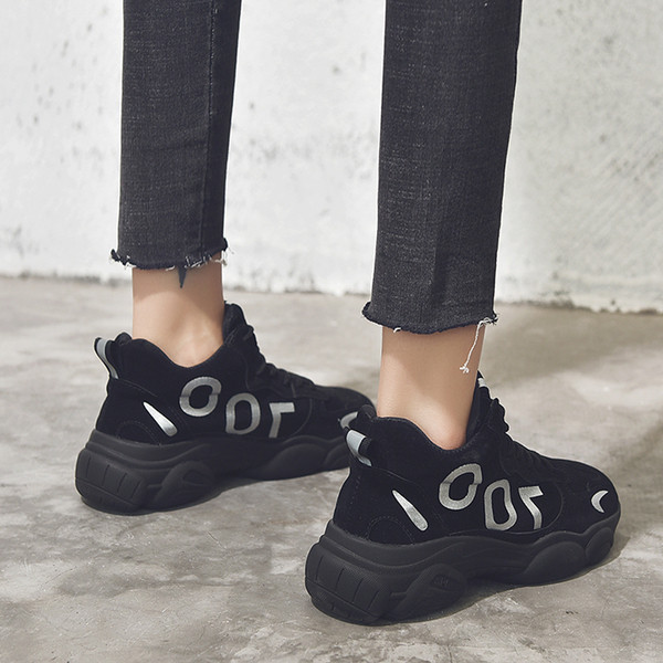 Tenisi casual dama din piele intoarsa ecologica in doua culori