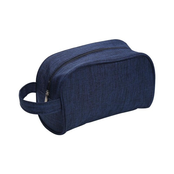 Несесер за тоалетни принадлежности и гримове в кафяв, син и сив цвят 