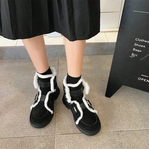 Cizme de iarna casual de dama cu captuseala moale in mai multe culori