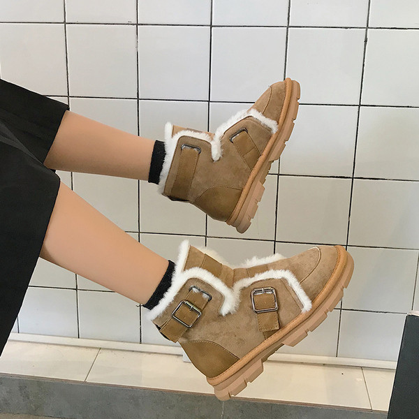 Cizme de iarna casual de dama cu captuseala moale in mai multe culori