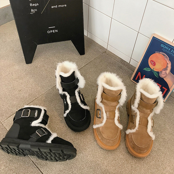 Cizme de iarna casual de dama cu captuseala moale in mai multe culori