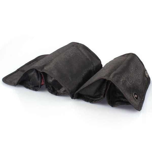 Разгъващ се козметичен несесер за пътуване в черен и червен цвят 