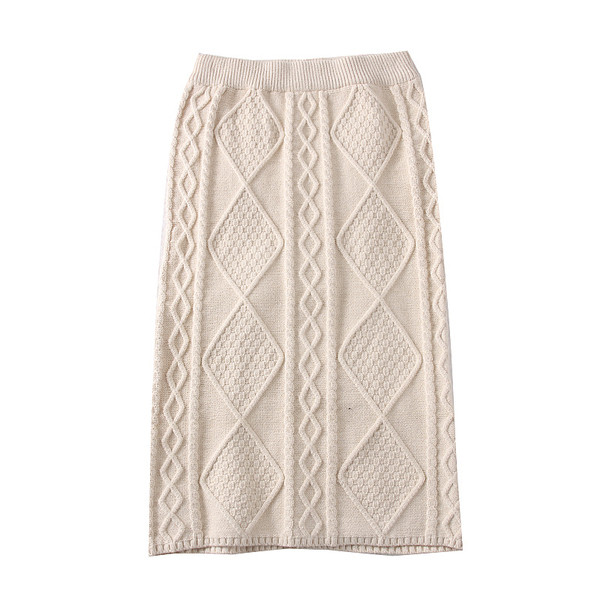 Fusta dama tricotata model nou in maro, alb, negru si bej