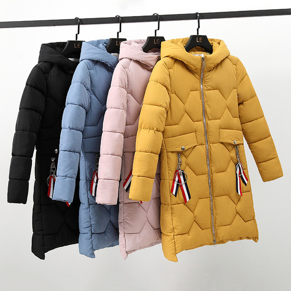 Jachetă de damă modernă model nou cu glugă - un model lung