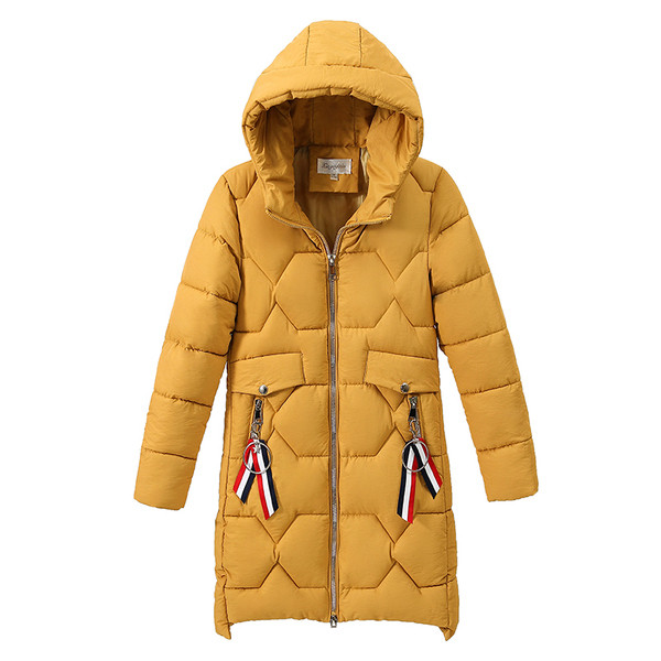 Jachetă de damă modernă model nou cu glugă - un model lung