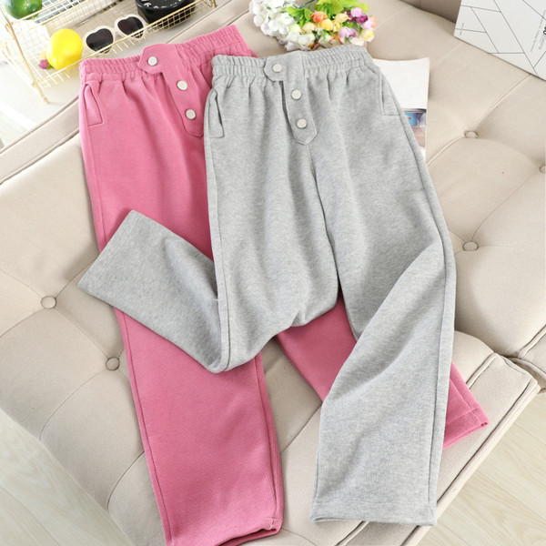 Pantaloni casual dama cu elastic in trei culori