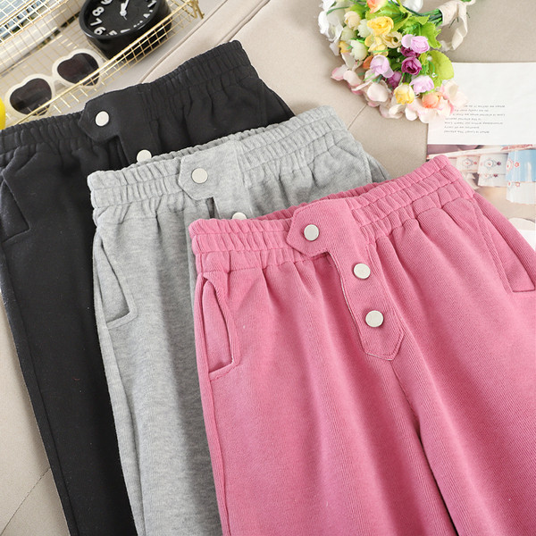 Pantaloni casual dama cu elastic in trei culori