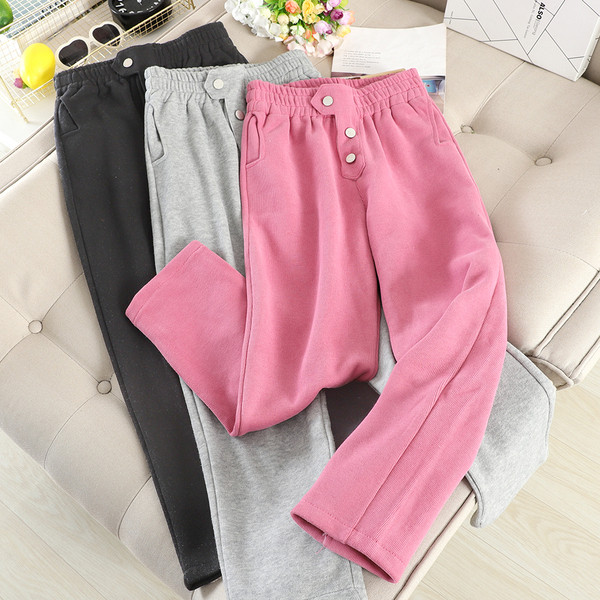 Pantaloni casual dama cu elastic in trei culori