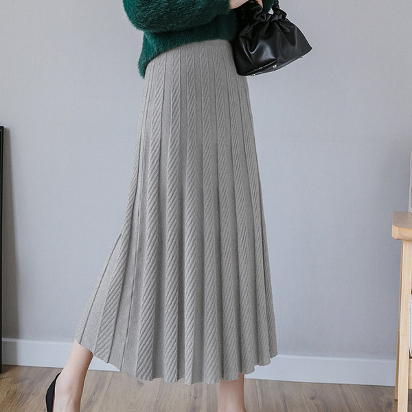 Fusta de dama moderna croiata cu talie inalta in mai multe culori