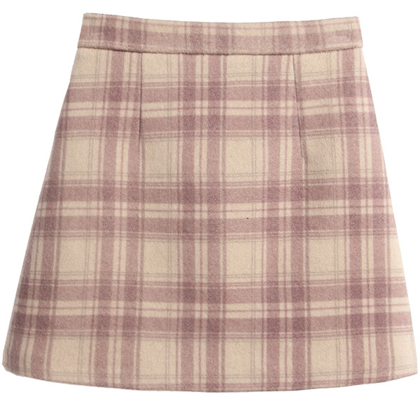 Fusta de dama in carouri model nou in bej, roz si albastru