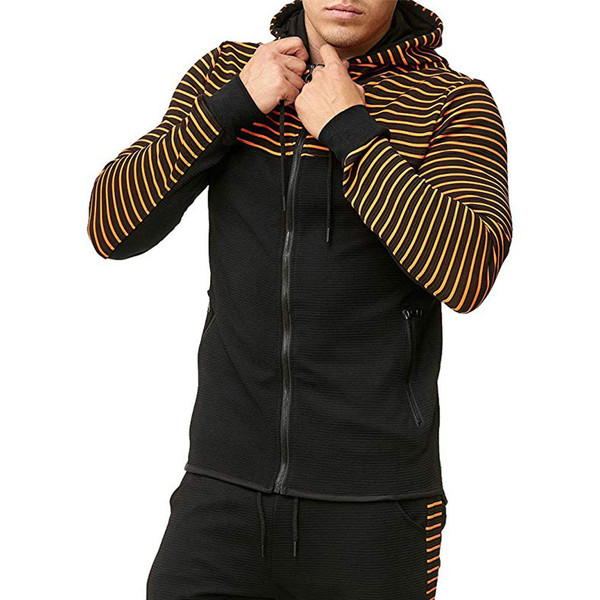 Ανδρικό καθημερινό φούτερ με κουκούλα σε δύο χρώματα