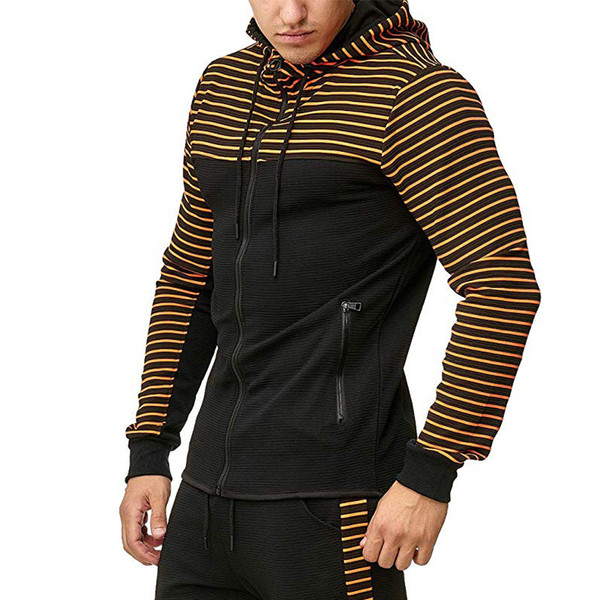 Ανδρικό καθημερινό φούτερ με κουκούλα σε δύο χρώματα