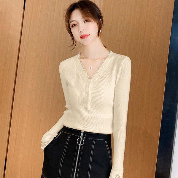 Νέο μοντέλο γυναικεία μπλούζα με λαιμόκοψη και κουμπιά σε διάφορα χρώματα