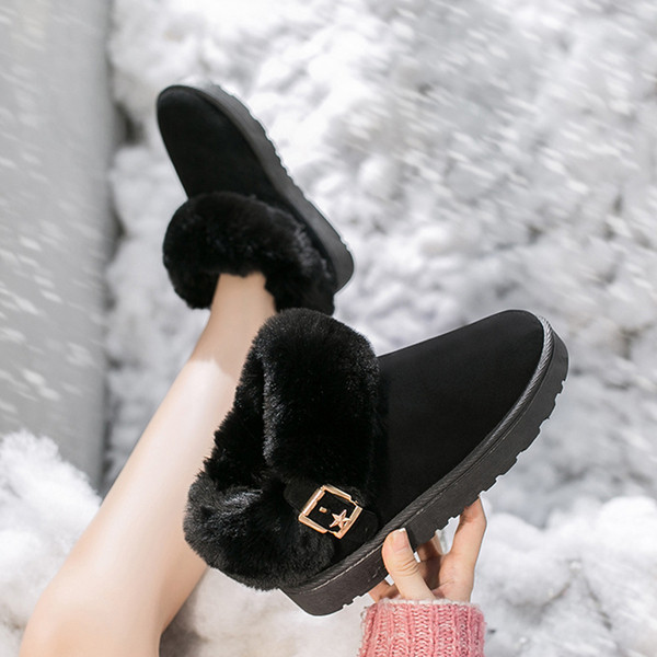 Γυναικείες χειμωνιάτικες μπότες με επίπεδη σόλα και γούνα σε διάφορα χρώματα